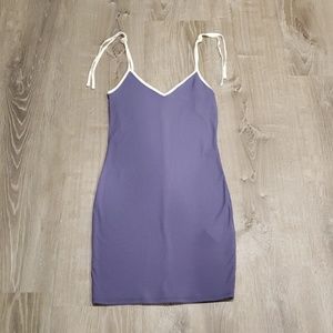 Purple and white dress